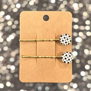 NEW Black Stars Design Bobby-pin Set